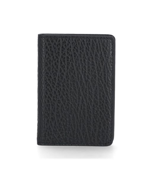 Maison Margiela Schwarzer pebble-leder-kartenhalter in Black für Herren