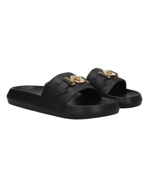 Sliders di Versace in Black da Uomo