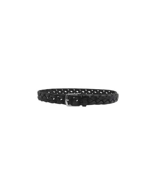 Dondup Woven Leather Belt in Black für Herren