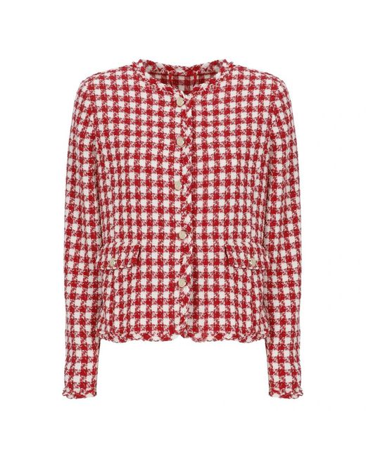 Marella Red Tweed Jackets