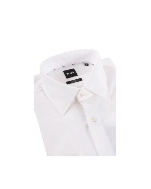 Boss White Formal Shirts for men