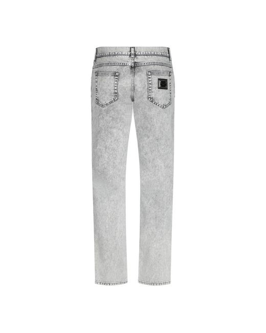 Dolce & Gabbana Gray Slim-Fit Jeans for men