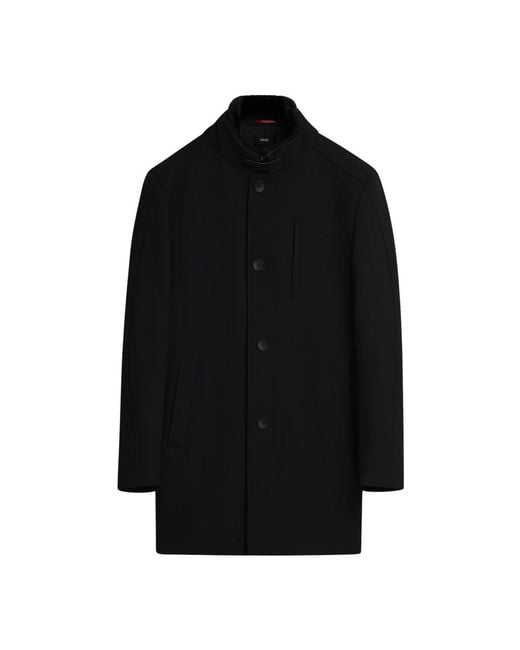 Cinque Black Single-Breasted Coats