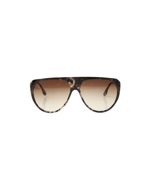 Sunglasses with logo di Victoria Beckham in Brown
