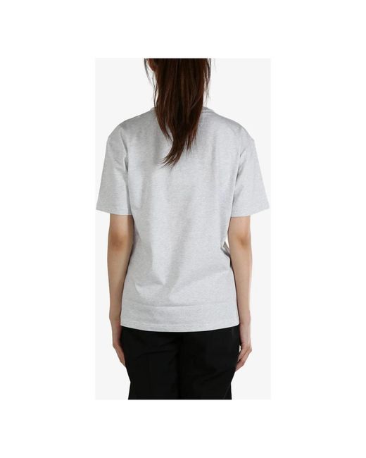 Alexander Wang Tops ,Grijs ,Essential Tee Met Puff Logo En Bound Neck in het Gray