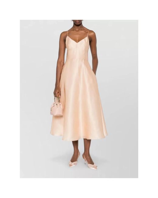 Alberta Ferretti Natural Midi Dresses