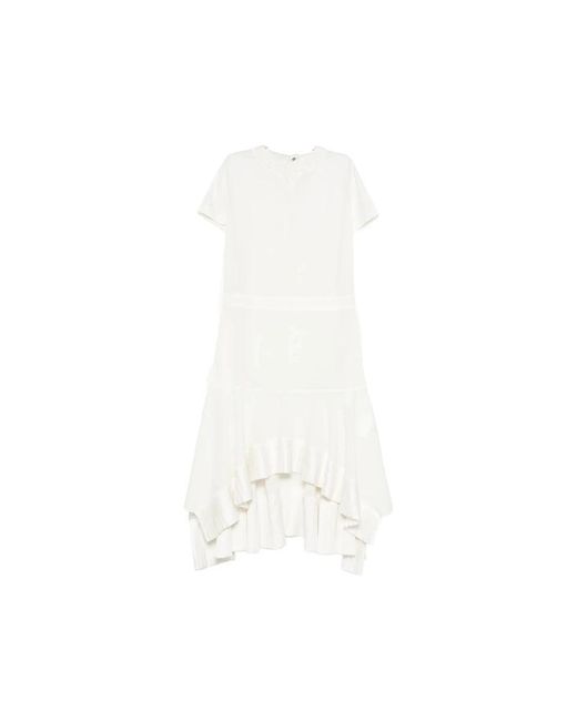 Sacai Midi Jurk in het White