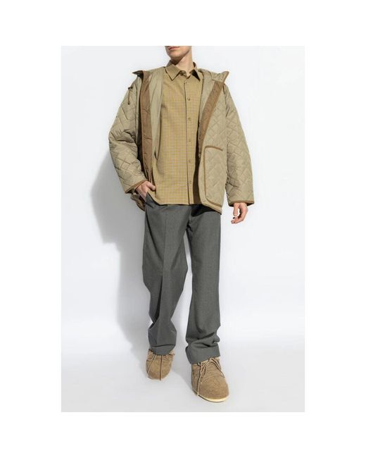 A.P.C. Gesteppte jacke mit kapuze in Natural für Herren