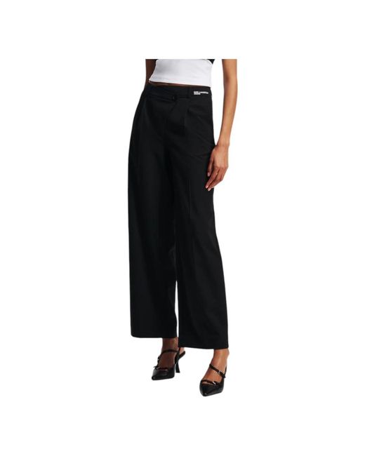 Karl Lagerfeld Op Maat Gemaakte Broek A3W10083 in het Black