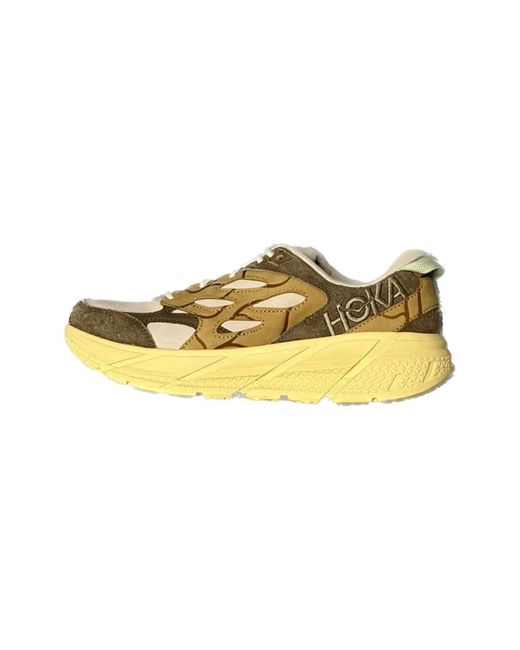 Hoka One One Yellow Clifton L Suede Tp Unisex Oat Milk / Pollen for men