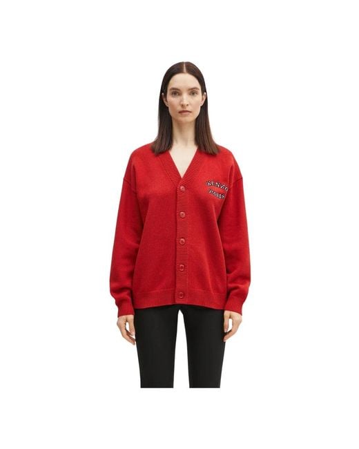 KENZO Verdy Market Cardigan in het Red