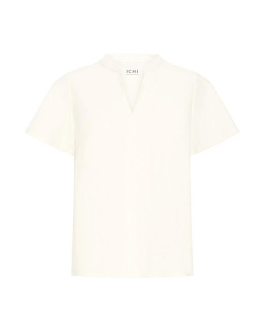 Ichi Overhemden ,Katoen Lana Blouse in het White