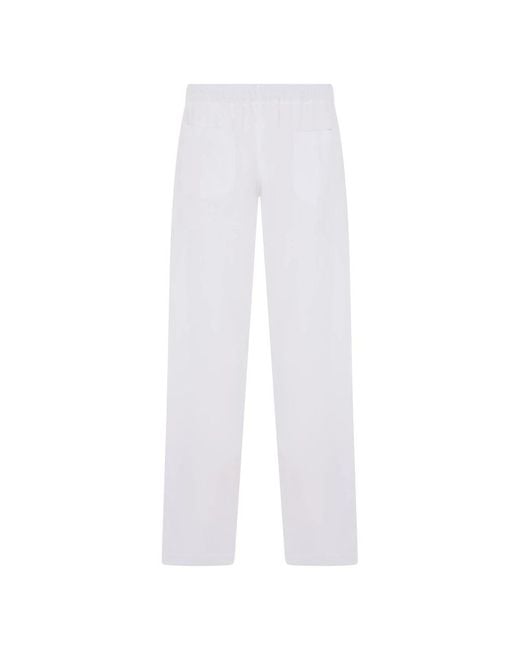 Fedeli White Straight Trousers for men