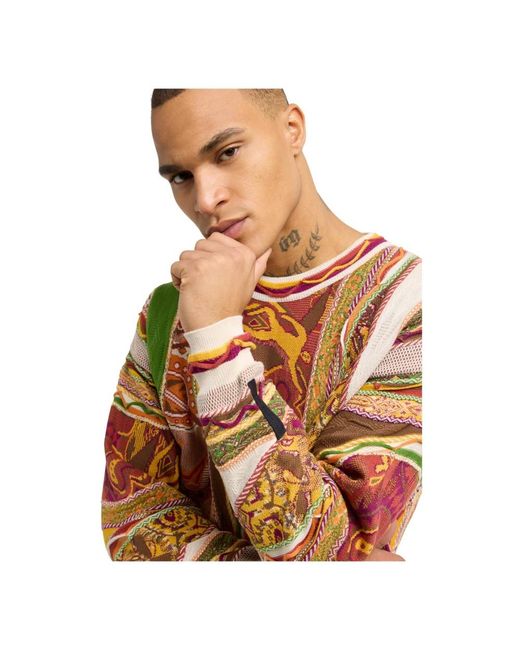 carlo colucci Orange Round-Neck Knitwear for men