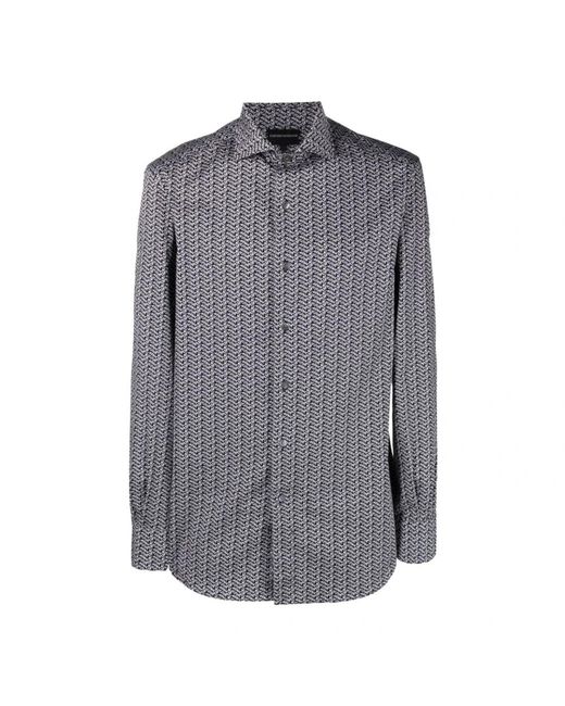 Emporio Armani Gray Casual Shirts for men