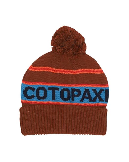 COTOPAXI Accessoires ,Rood ,Polyester Retro Pom Pom Beanie Hat in het Red