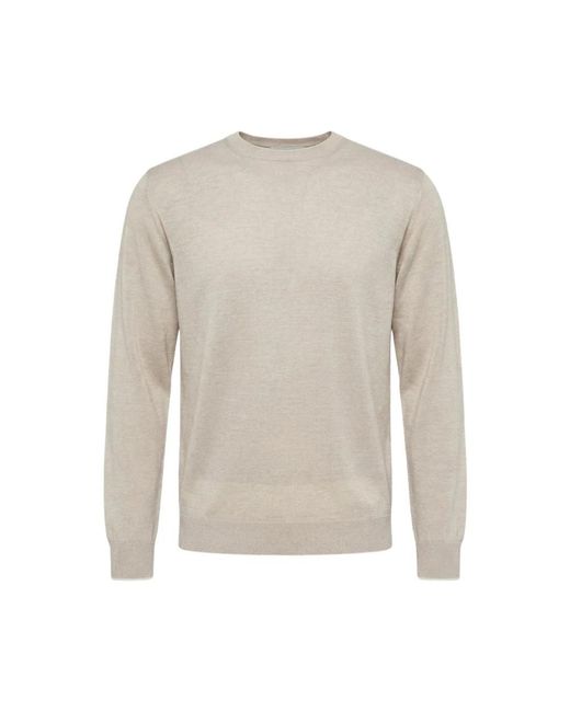 Peserico Gray Round-Neck Knitwear for men