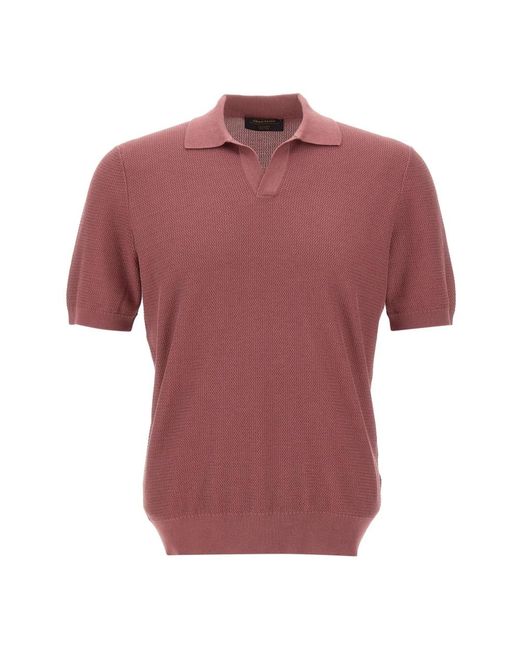 Gran Sasso Red Polo Shirts for men