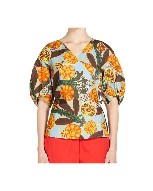 Weekend by Maxmara Yellow Blouses