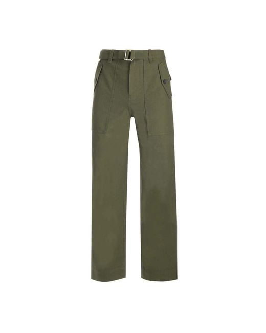 Maison Kitsuné Green Straight Trousers for men