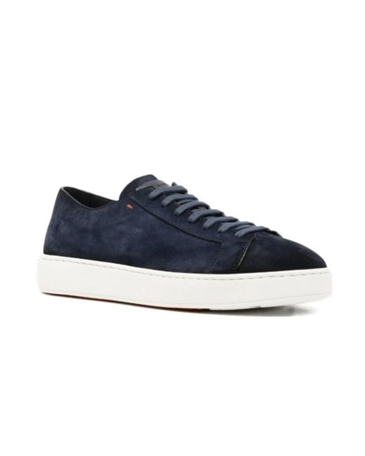 Santoni Blue Sneakers for men