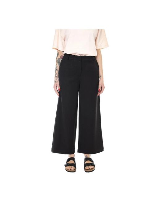 Wide Trousers Minimum de color Black