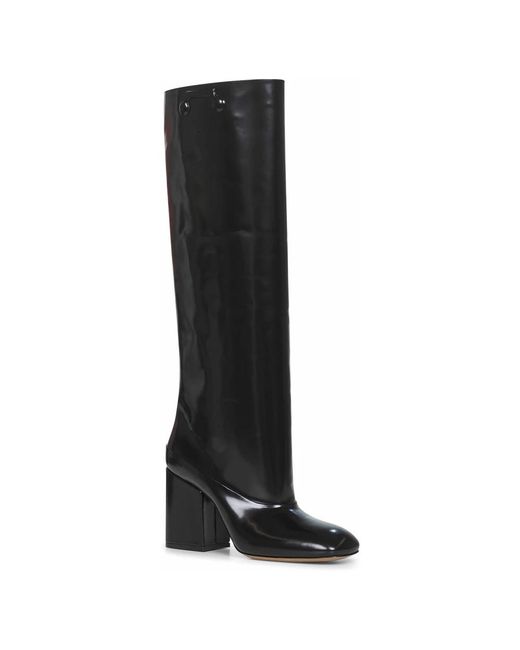 Marni Black Schwarze Slip-On Stiefel Mit Eckiger Spitze