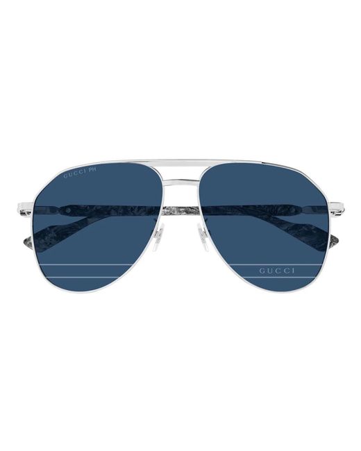 Gucci Vintage pilot oversize sonnenbrille fotocromatisch in Blue für Herren