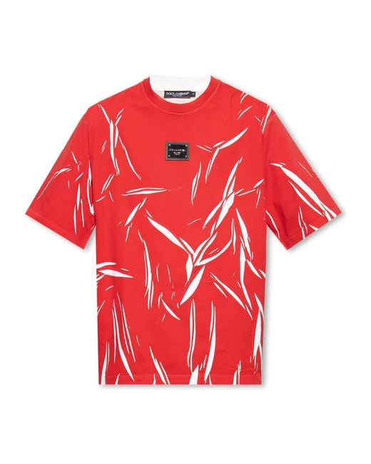 Dolce & Gabbana Carretto Print T-Shirt in Red für Herren