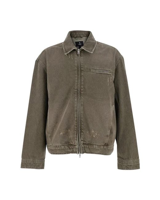 Denim Jackets Represent de hombre de color Green