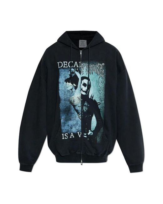 Vetements Sweatshirt Met Print in het Blue