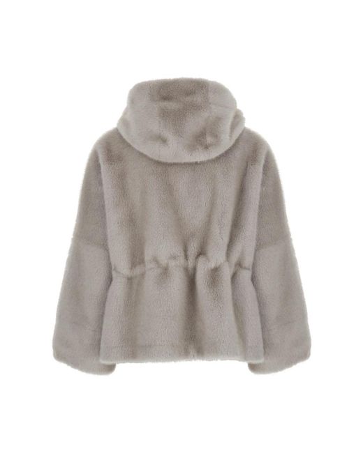 VALENTINI 1972 Korte Shearling Jas in het Gray