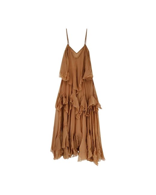 Mes Demoiselles Brown Midi Dresses