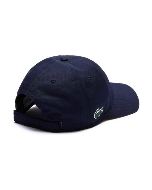 Lacoste Accessoires ,Blauw ,Polyester Sportieve Mesh Cap in het Blue