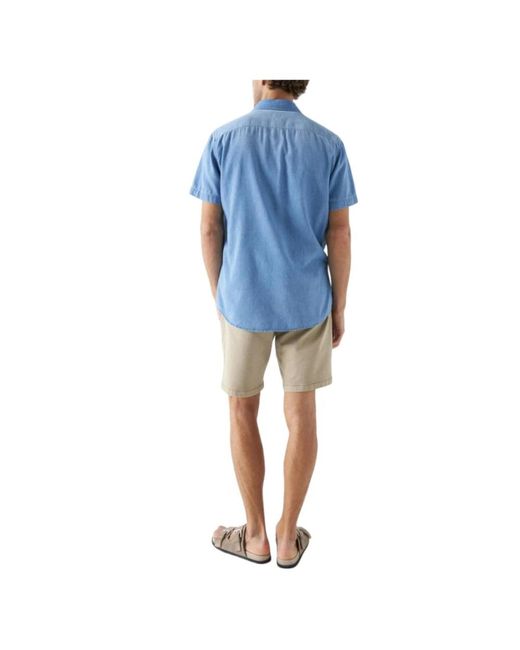 Salsa Jeans Blue Short Sleeve Shirts for men