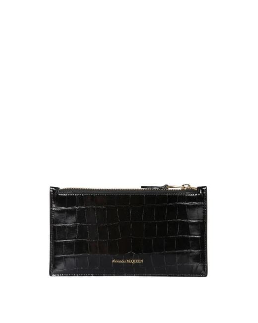 McQueen Black Wallets & Cardholders