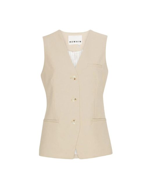 REMAIN Birger Christensen Vests in het Natural