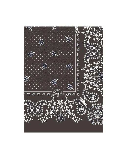 Longchamp Black Silk Scarves