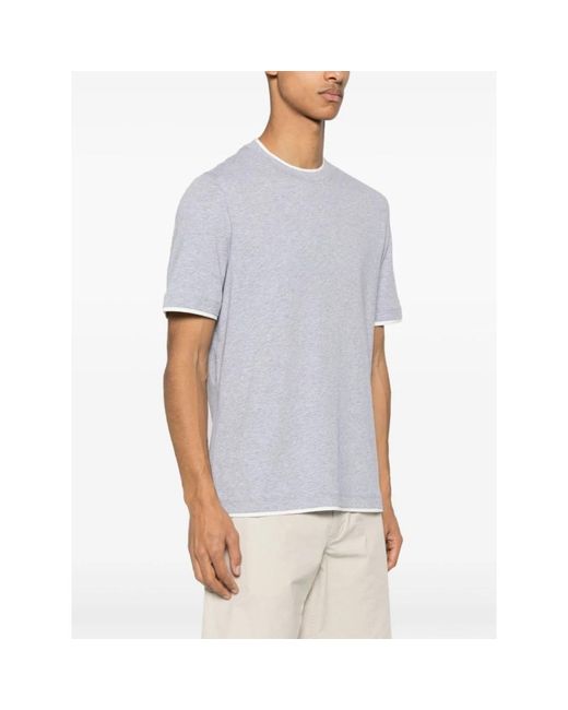 Brunello Cucinelli White T-Shirts for men