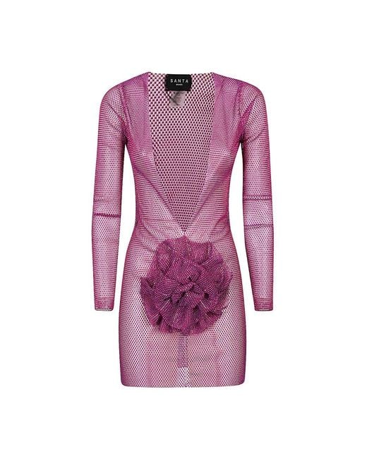 Party Dresses Santa Brands de color Purple