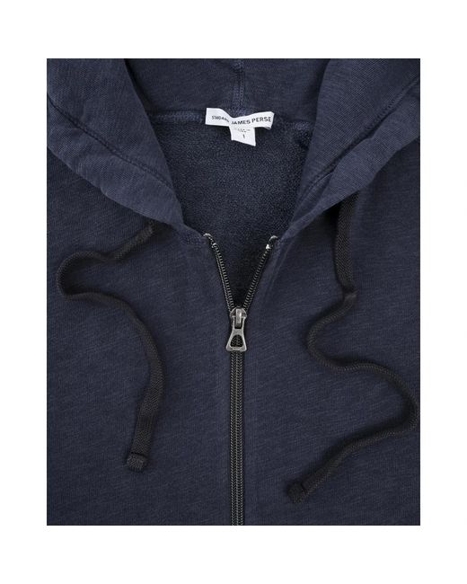 James Perse Hoodies & Sweatvesten ,Blauw ,Katoen Vintage French Terry Zip Up Hoodie in het Blue voor heren