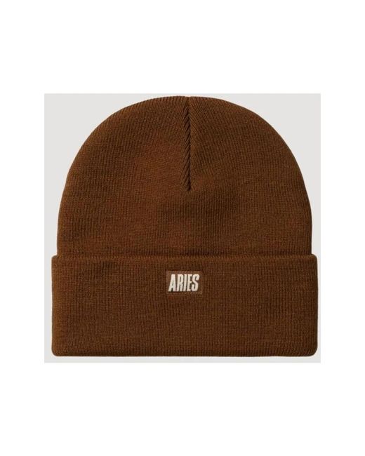 Aries Brown Beanies for men