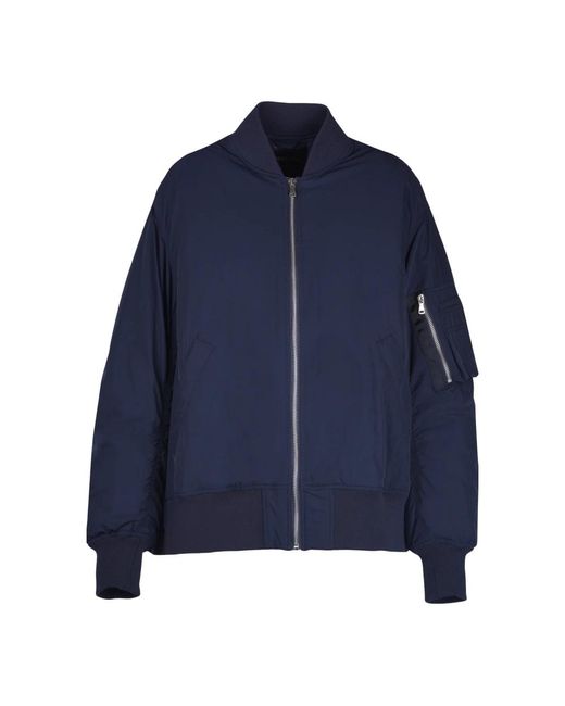Semicouture Blue Bomber Jackets