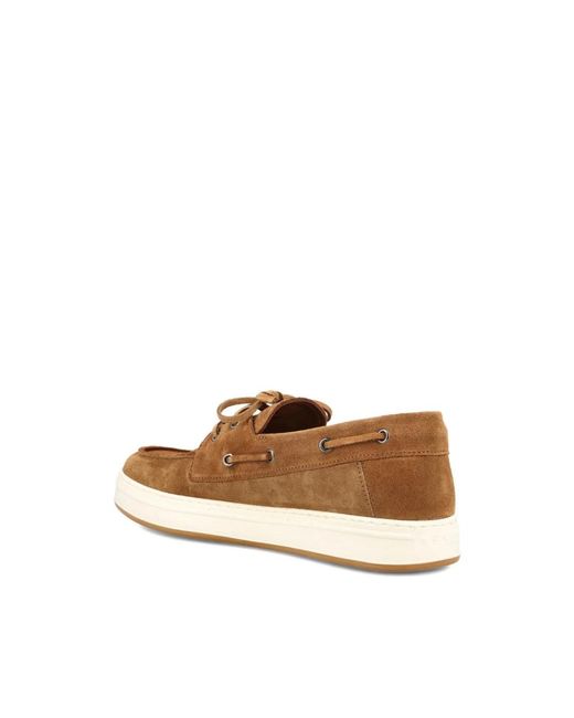 Hogan Brown Boat Shoes for men