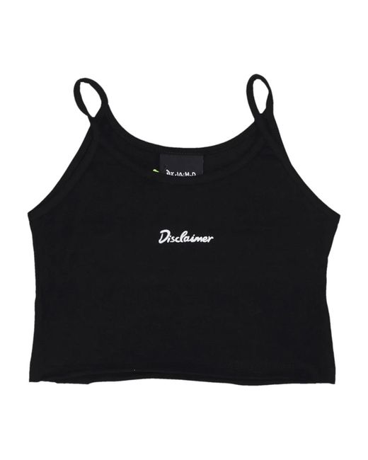 Sleeveless Tops DISCLAIMER de color Black