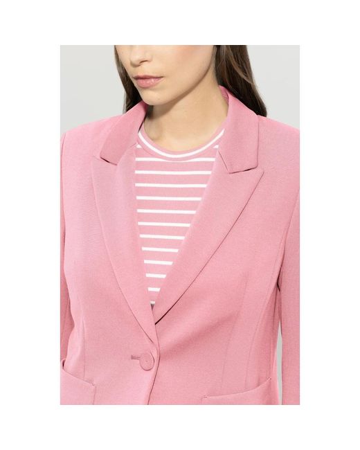 Luisa Cerano Jassen ,Roze ,Wol Blazer Met Stijl 0446 in het Pink