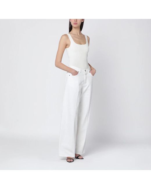 Haikure White Straight Jeans