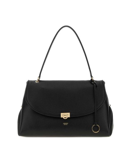 Ferragamo Black Shoulder Bags