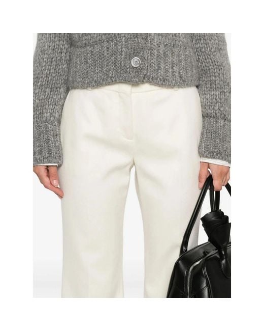 Ermanno Scervino White Wide Trousers