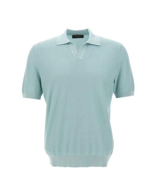 Gran Sasso Blue Polo Shirts for men